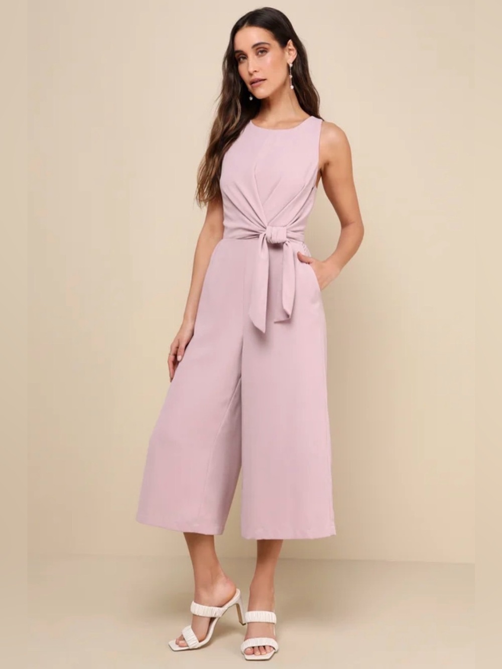Lulus On Track Mauve Midi Jumpsuit - Size Medium